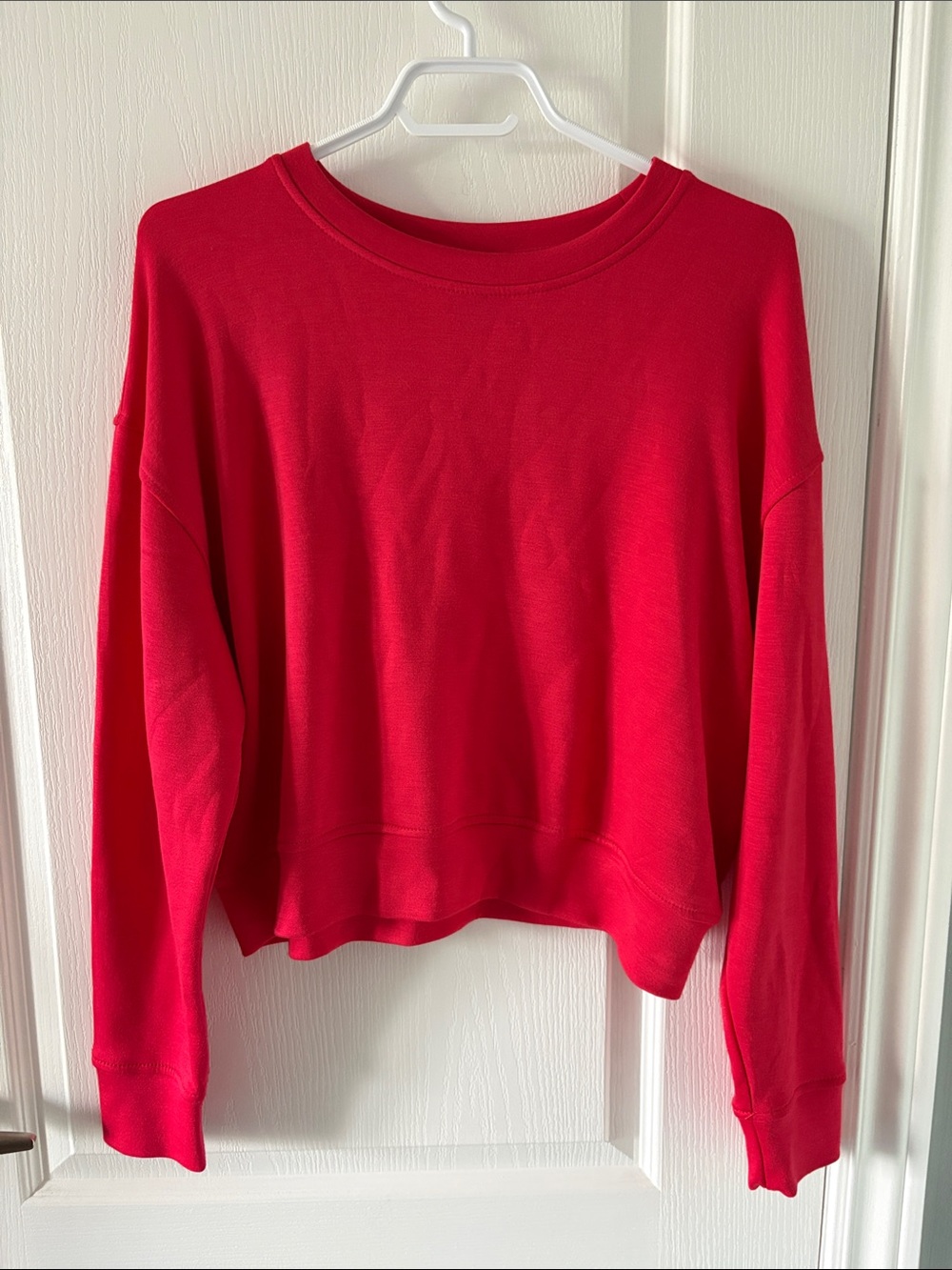 Danskin Red Crewneck cropped light sweater